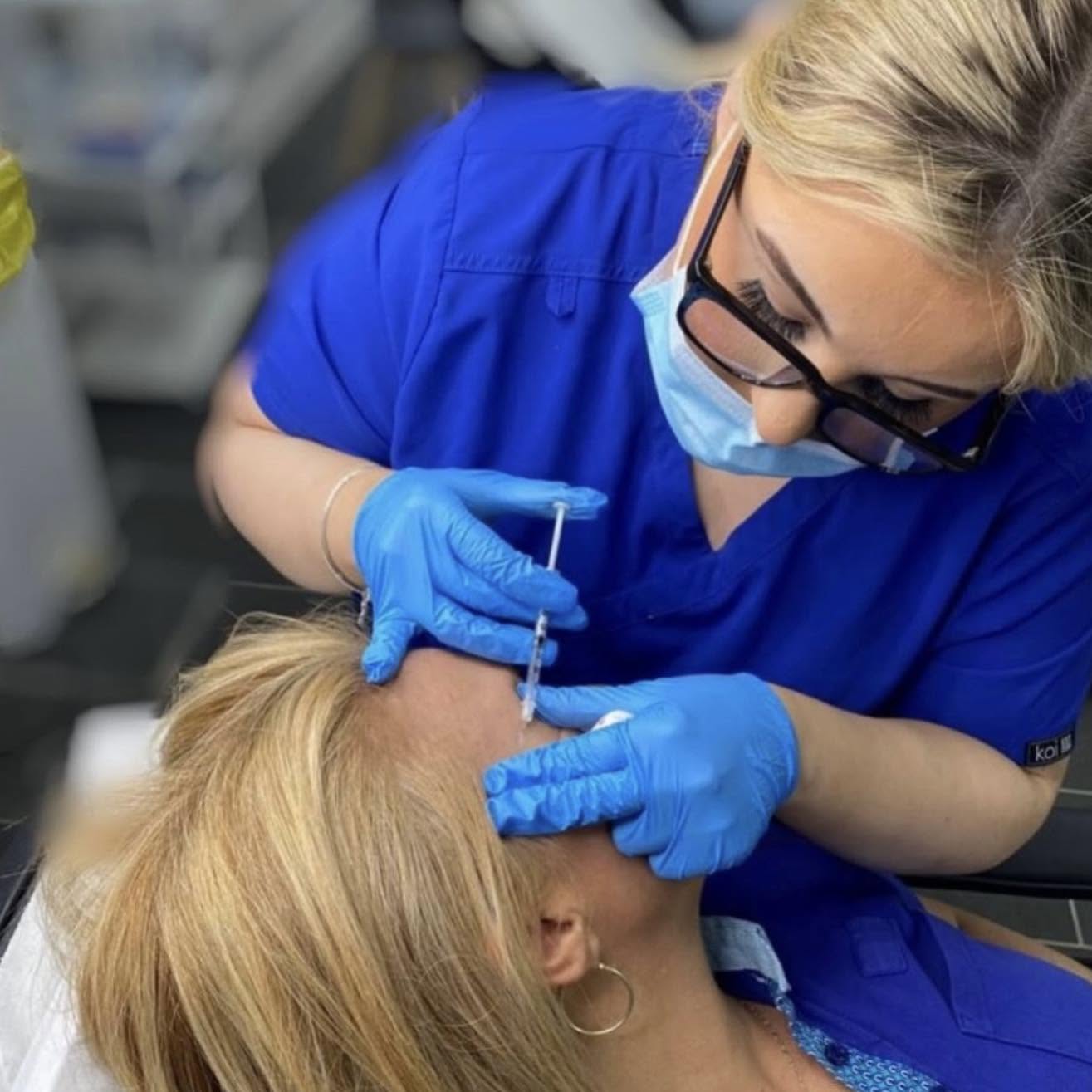 Chantelle carrying out an aesthetic treatment at CK Beauty and Aesthetics